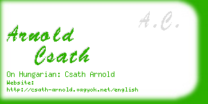 arnold csath business card